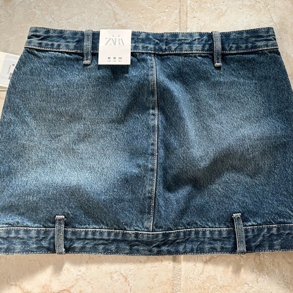 Zara, Denim, Mid-rise, short skirt - Picture 2 of 3